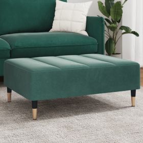 Footstool Dark Green Velvet (100% polyester), plywood, metal