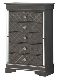 Verona G6702-CH Chest , Metalic Black